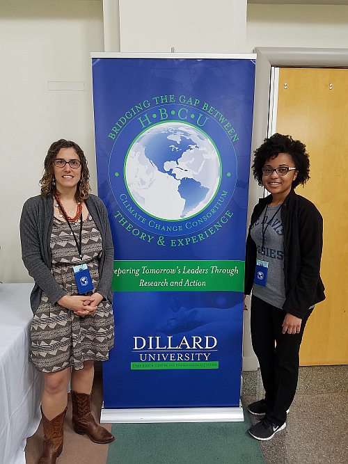 Shani Alford (right) and Sally Neas attended “Bridging the Gap between Theory and Experience: Historically Black Colleges and Universities Climate Change Consortium” held at Dillard University in March 2017 as part of the CDGG’s effort to recruit a diverse range of applicants.