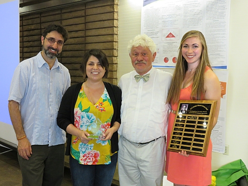 Katie Valenzuela-Garcia received the 2017 Ted Bradshaw Memorial Graduate Alumni Award.