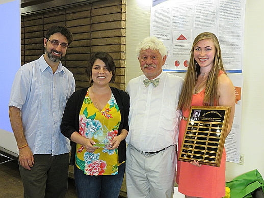 Katie Valenzuela-Garcia received the 2017 Ted Bradshaw Memorial Graduate Alumni Award.